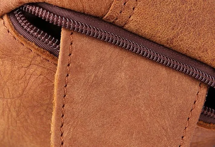 Leather Men Fanny Pack Waist Bag Hip Pack Belt Bag Bumbag for Men