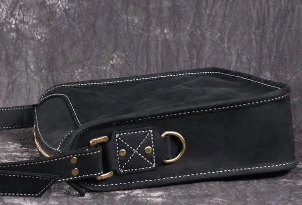 Leather Men Vintage Coffee Messenger Bag Shoulder Bag for Men