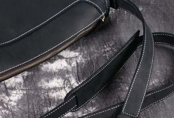 Leather Men Vintage Coffee Messenger Bag Shoulder Bag for Men