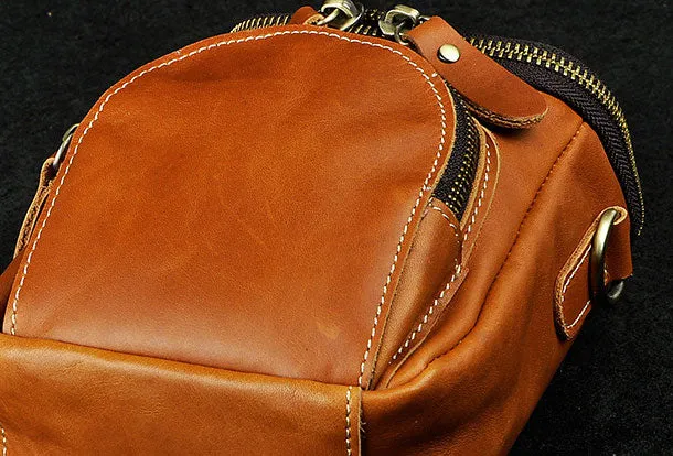LEATHER MENs Belt Pouch Cell Phone Holsters WAIST BAG HIP PACK BELT BAG