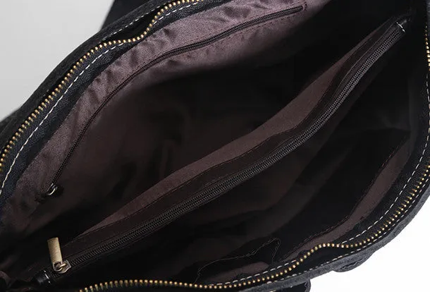 Leather mens Cool messenger bag vintage shoulder laptop bag for men