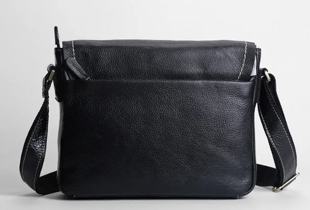 Leather mens Cool messenger bag vintage shoulder laptop bag for men