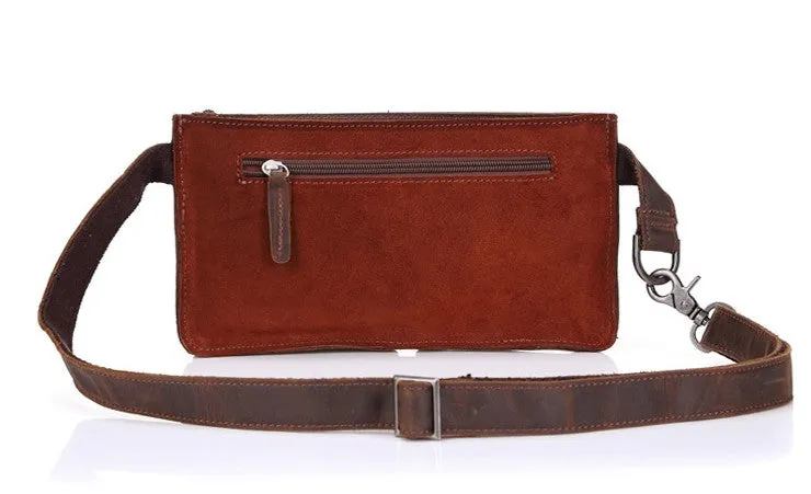 LEATHER MENS FANNY PACK MENS WAIST BAG HIP PACK BELT BAG FOR MEN