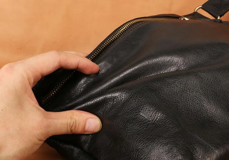 Leather Mens FANNY PACK MENS WAIST BAG HIP PACK BELT BAG FOR MEN