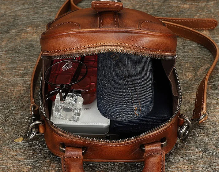 Leather Womens Small Vertical Shoulder Bag Small Handmade Crossbody Handbag Purse for Ladies