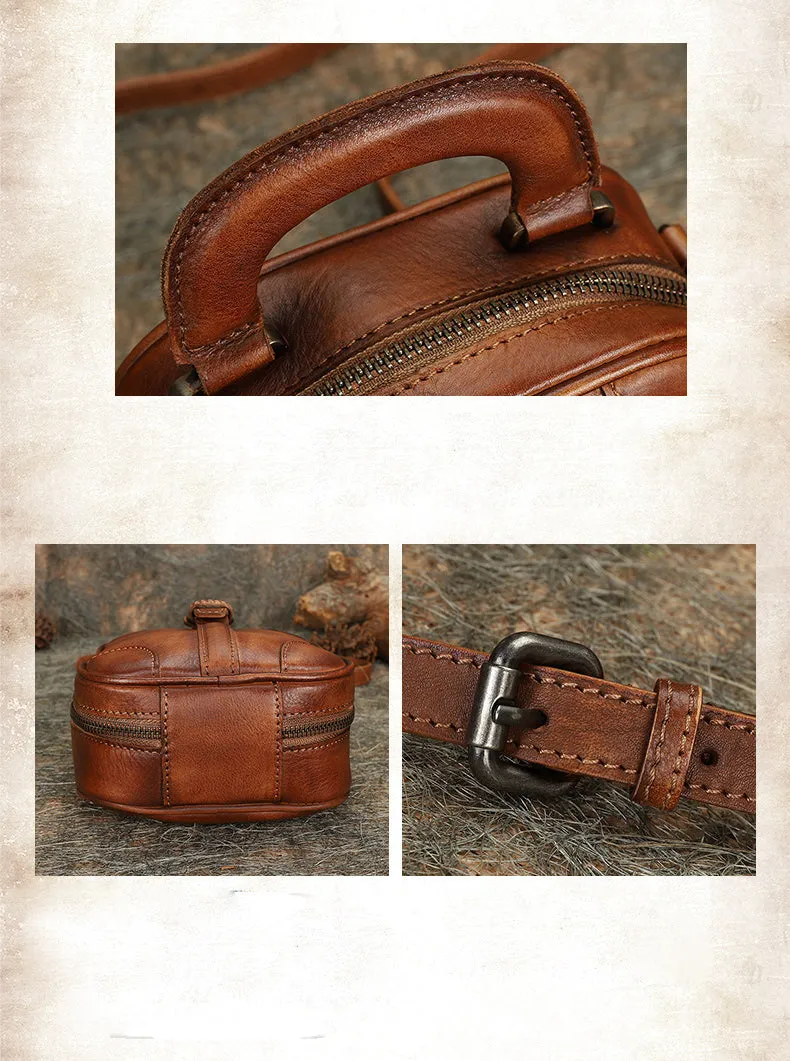 Leather Womens Small Vertical Shoulder Bag Small Handmade Crossbody Handbag Purse for Ladies