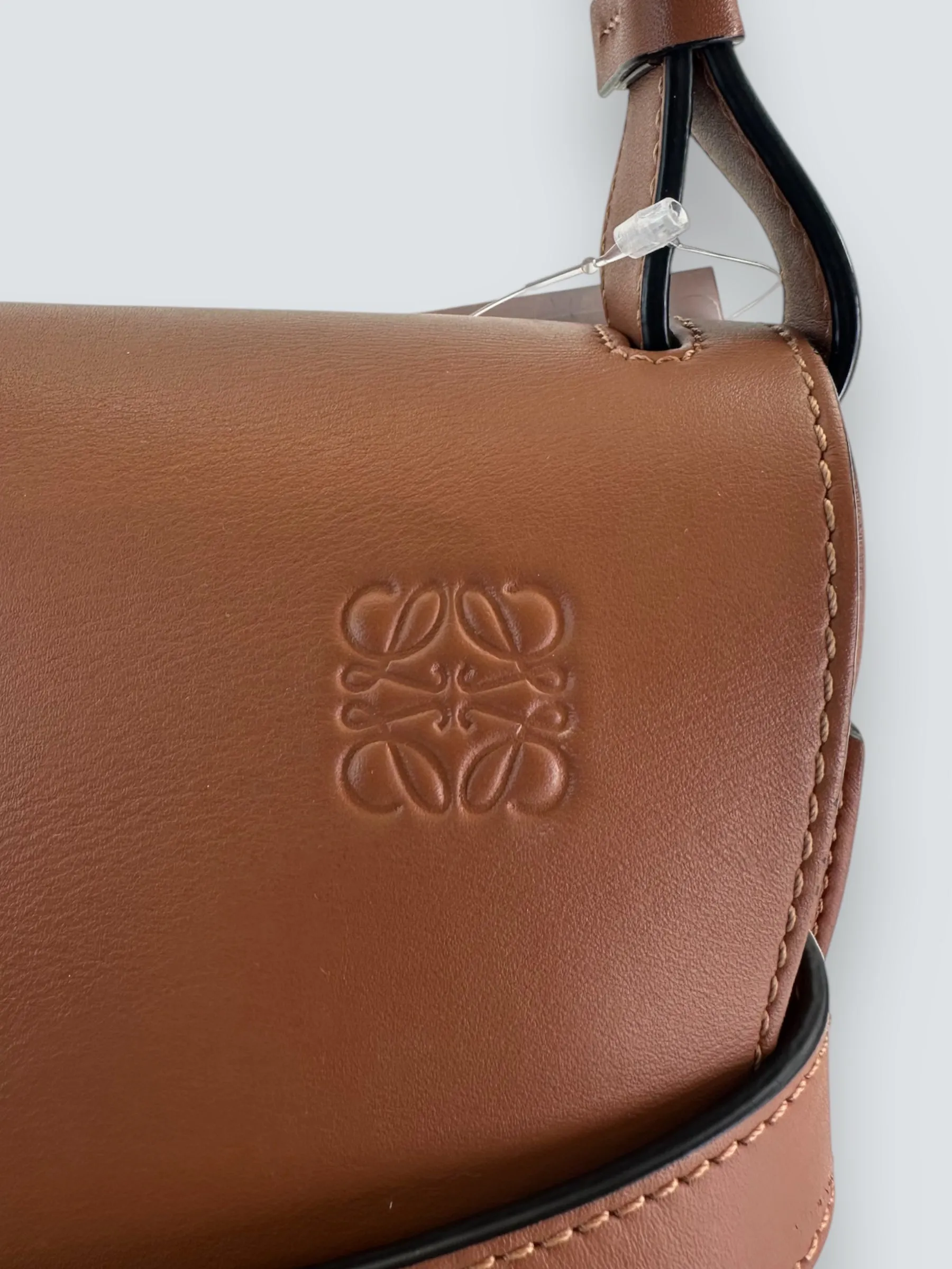 Loewe Small Tan Calfskin Leather Gate Dual Shoulder Bag