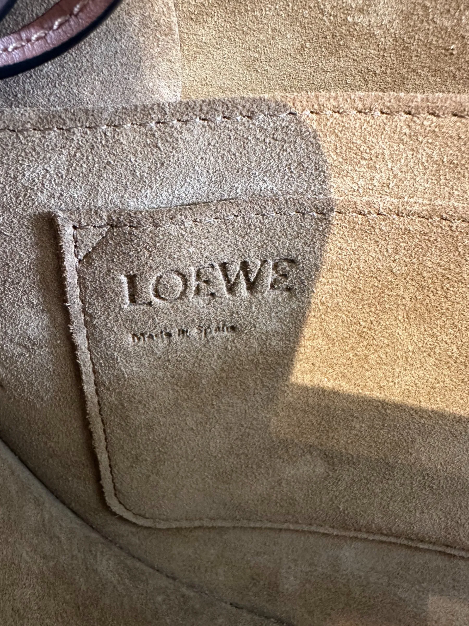 Loewe Small Tan Calfskin Leather Gate Dual Shoulder Bag