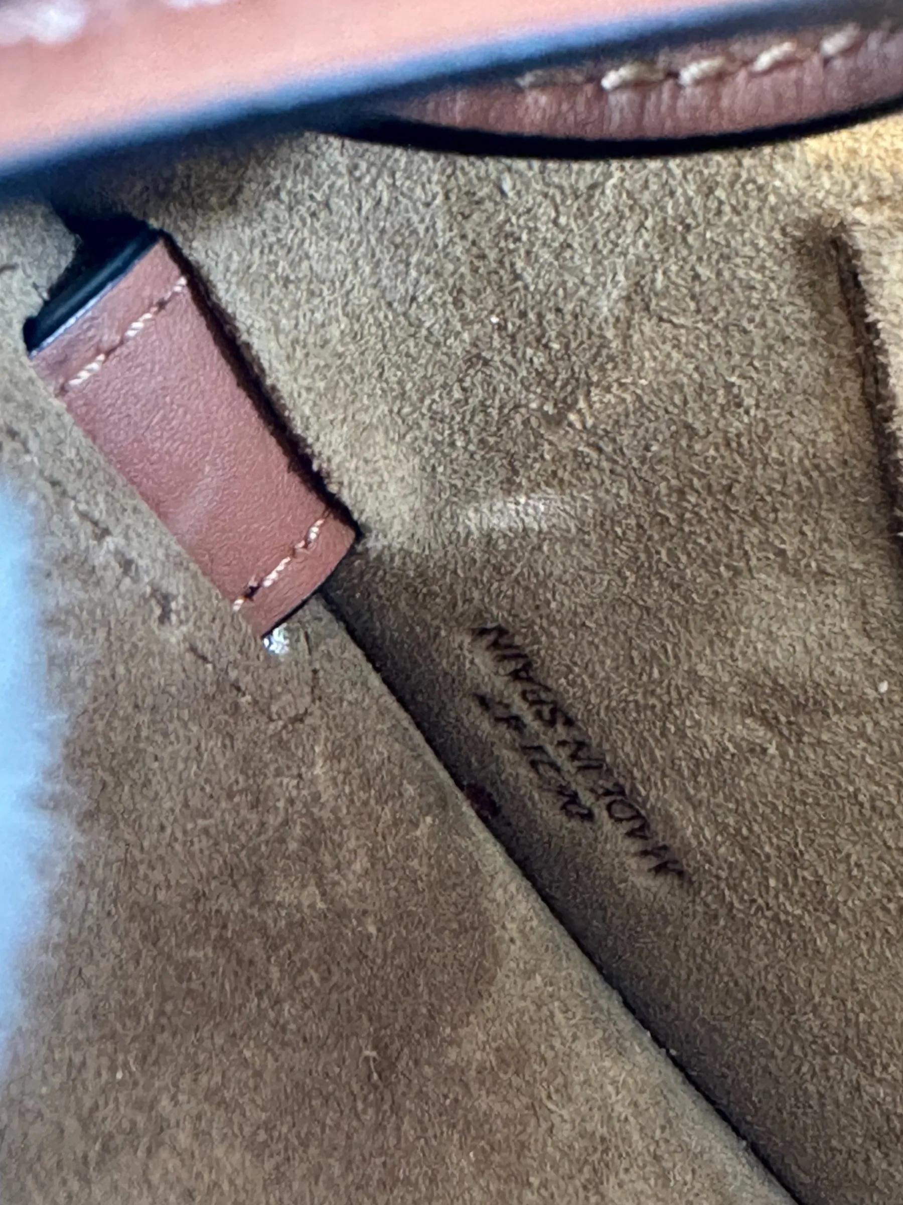 Loewe Small Tan Calfskin Leather Gate Dual Shoulder Bag
