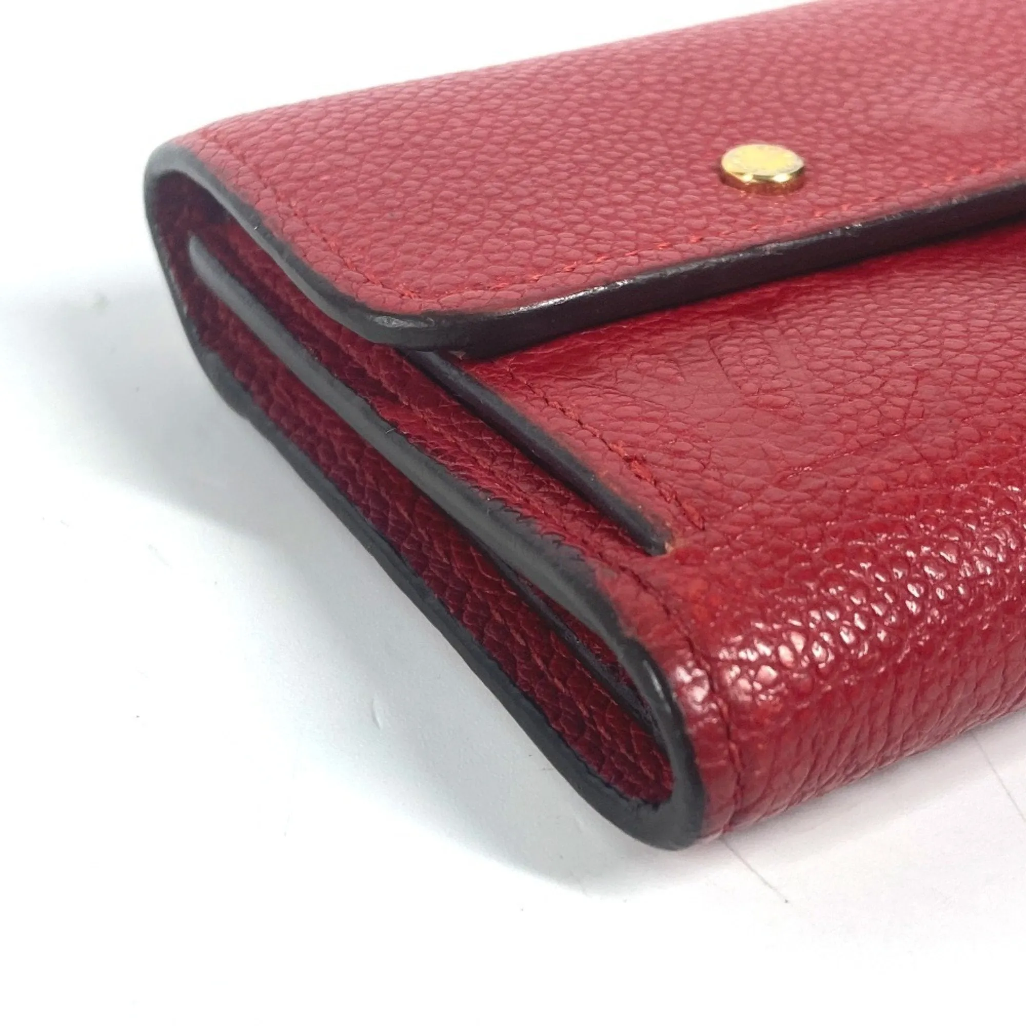Louis Vuitton Cerise Color Monogram Empreinte Wallet (Tri-Fold) (Pre-Owned)