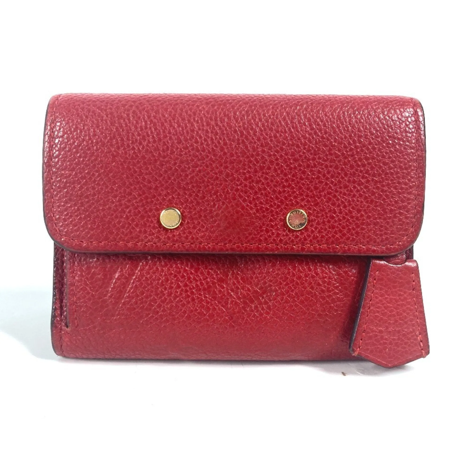 Louis Vuitton Cerise Color Monogram Empreinte Wallet (Tri-Fold) (Pre-Owned)