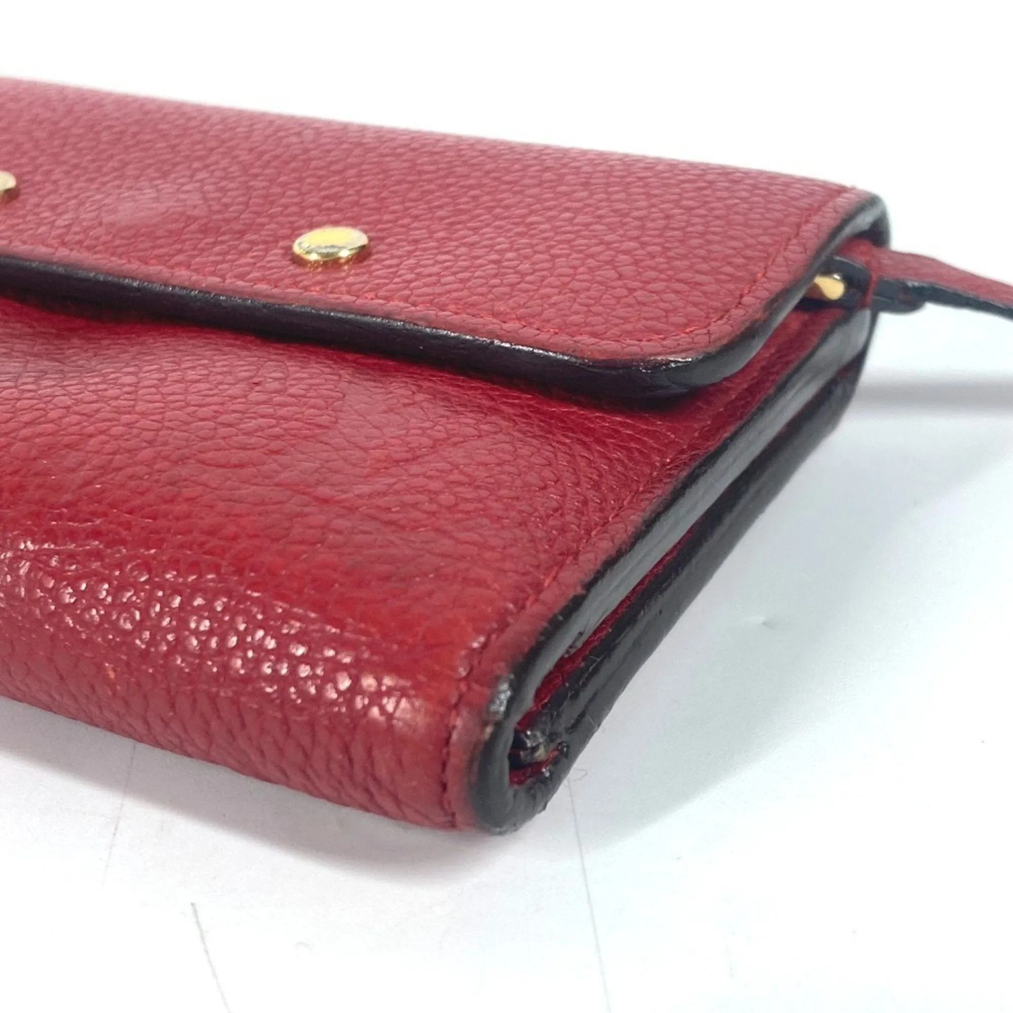 Louis Vuitton Cerise Color Monogram Empreinte Wallet (Tri-Fold) (Pre-Owned)