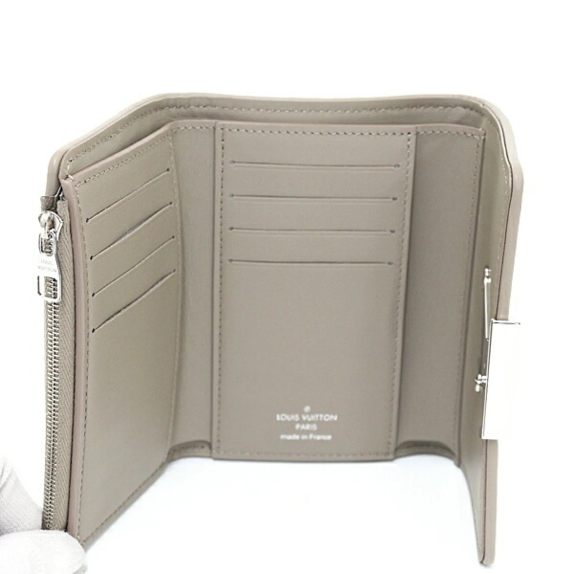 Louis Vuitton Cotton Canvas Leather Wallet (Tri-Fold) (Pre-Owned)