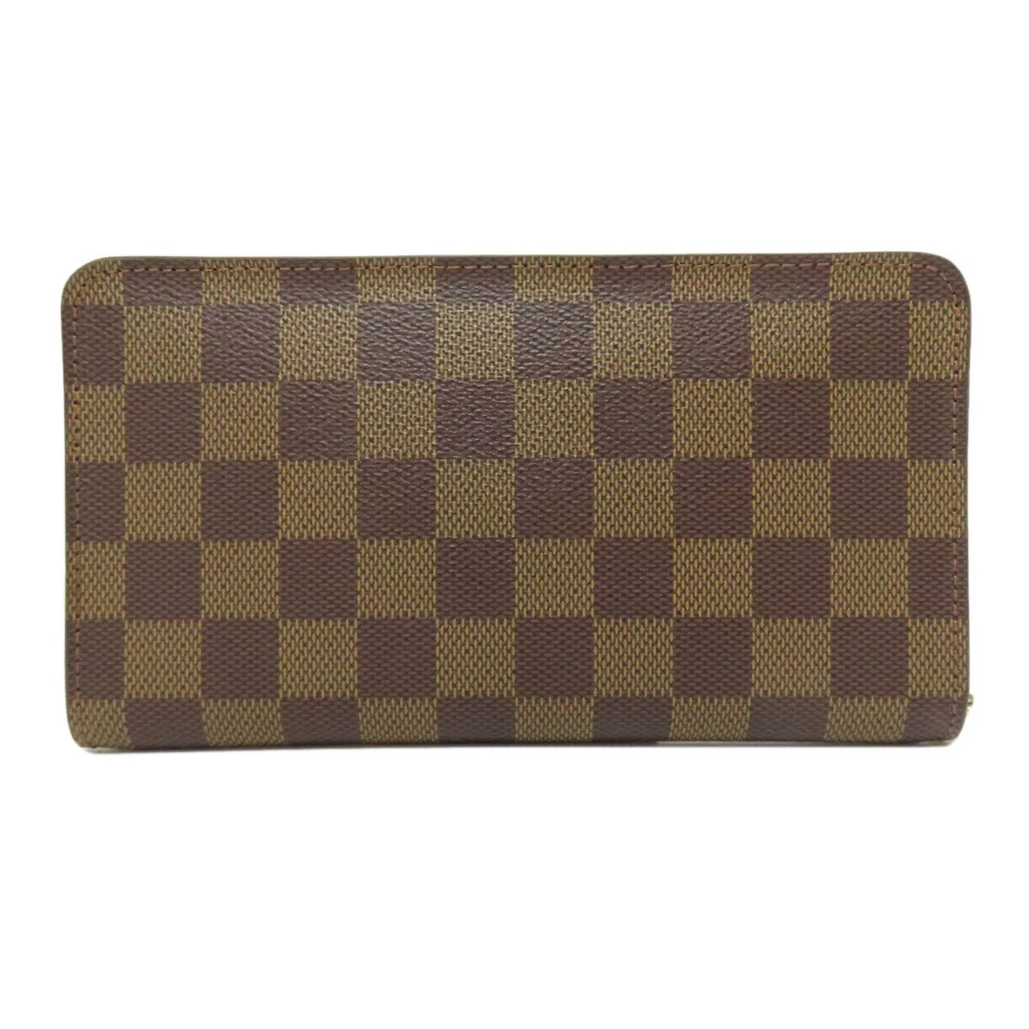 Louis Vuitton Damier Canvas Ebene Damier Canvas Long Wallet (Bi-Fold) (Pre-Owned)