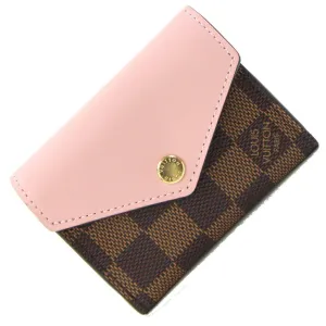 Louis Vuitton Damier Canvas pink Rose Ballerine Leather Damier Canvas Wallet (Tri-Fold) (Pre-Owned)
