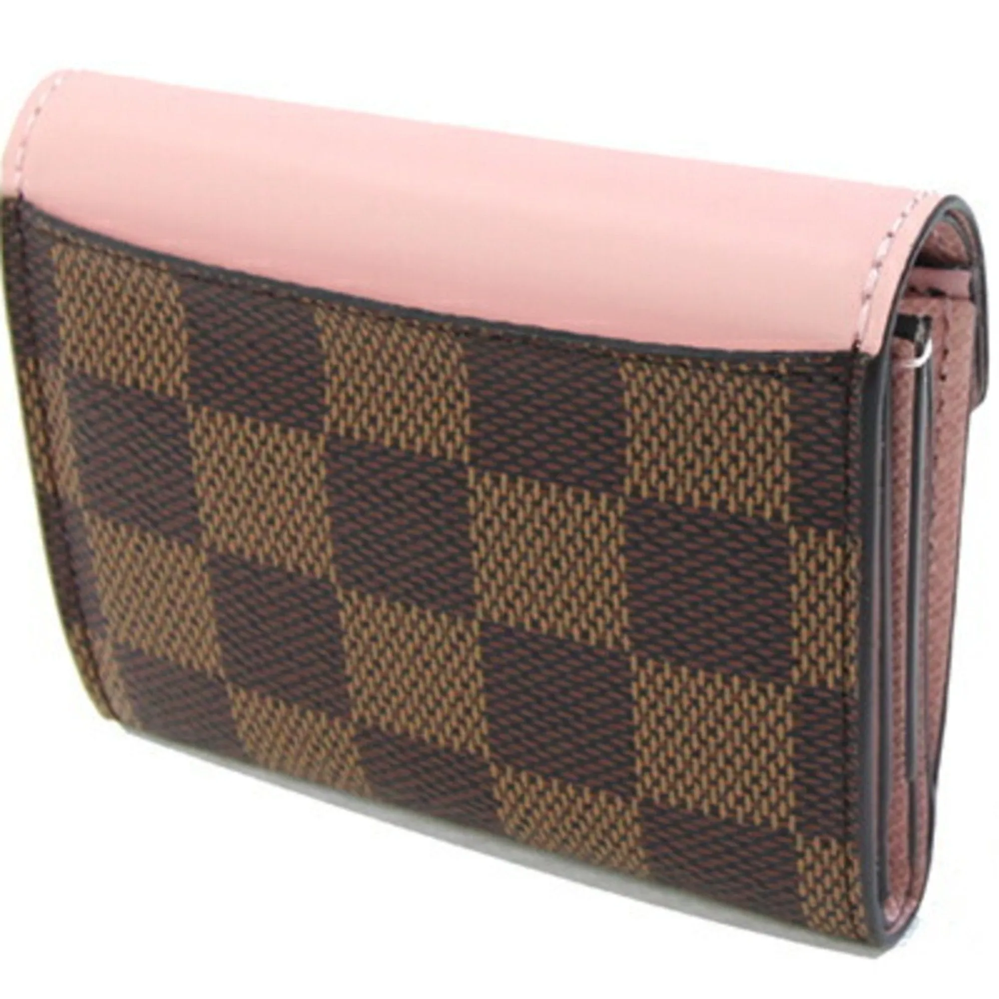 Louis Vuitton Damier Canvas pink Rose Ballerine Leather Damier Canvas Wallet (Tri-Fold) (Pre-Owned)