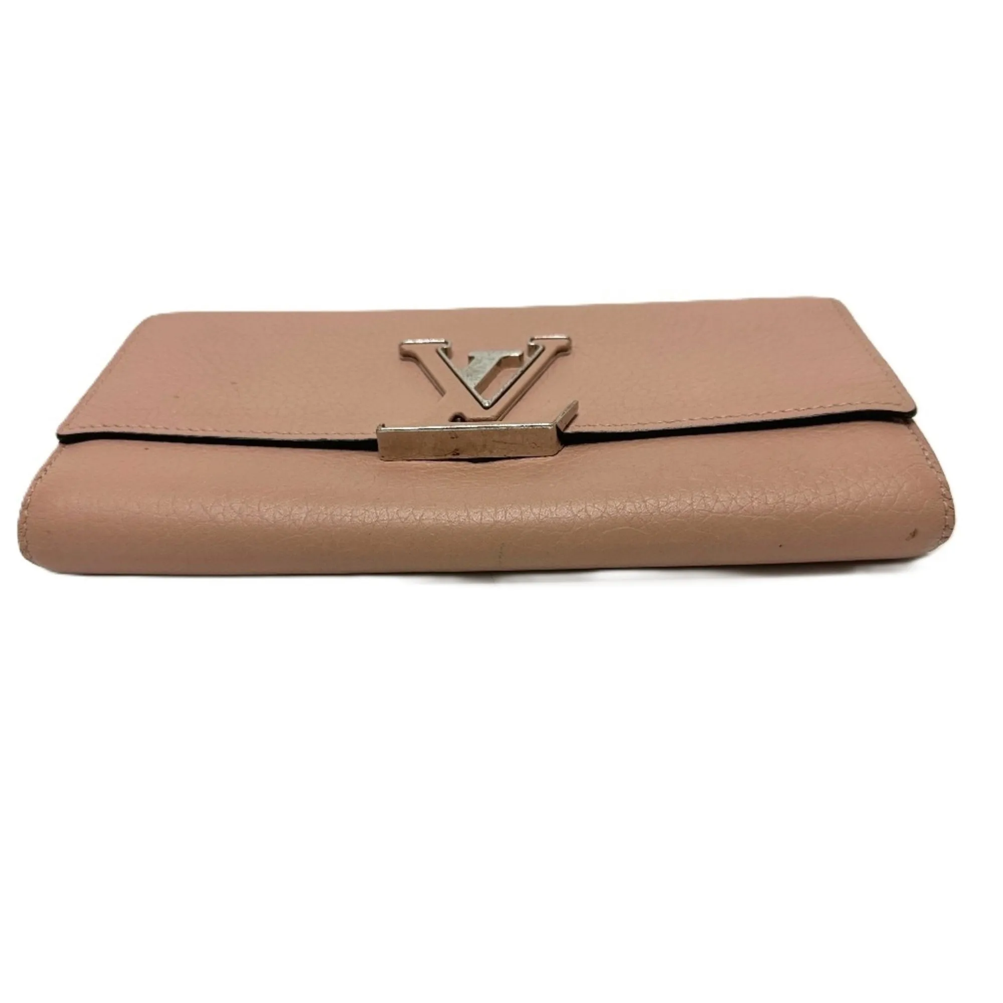Louis Vuitton Leather Long Wallet (Tri-Fold) (Pre-Owned)