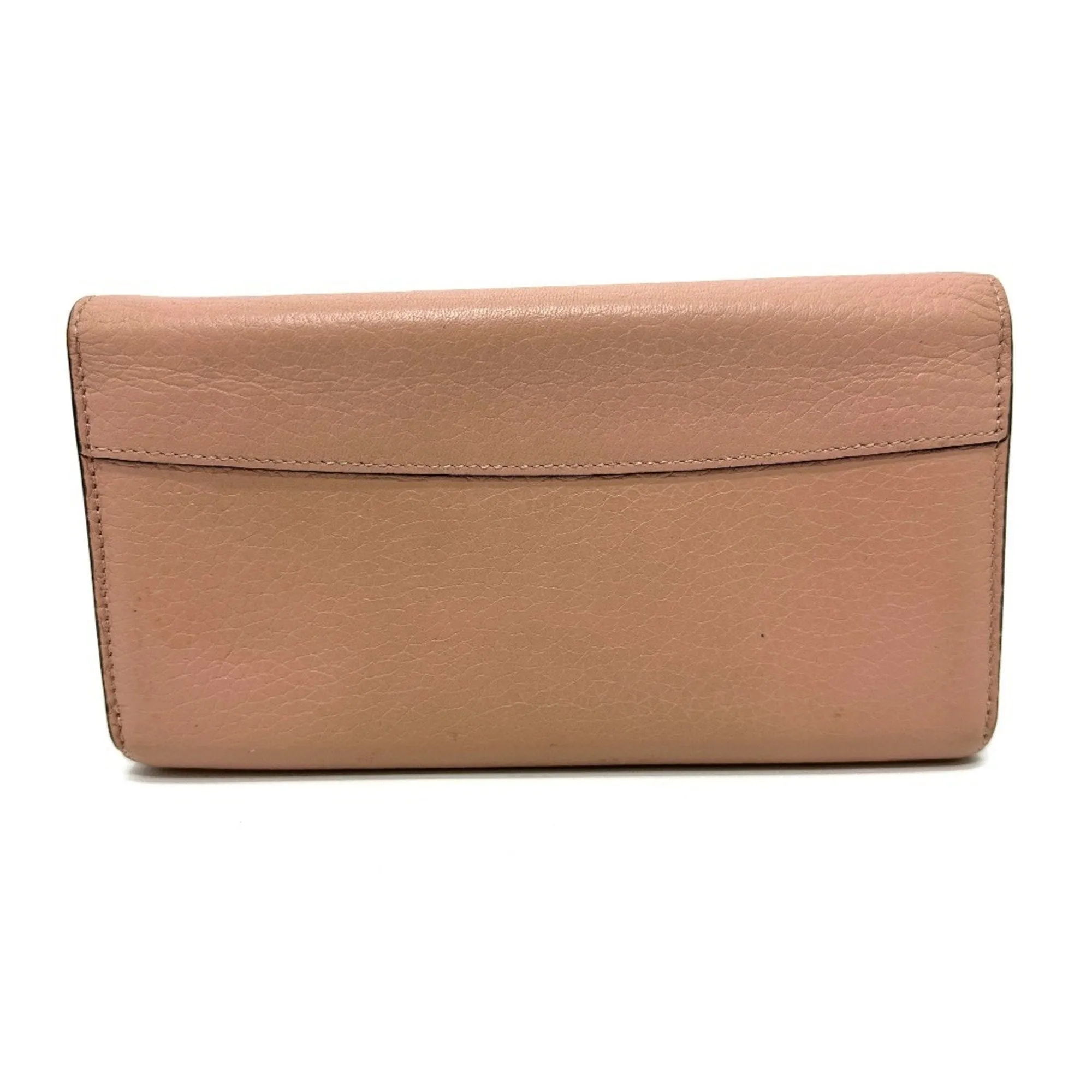 Louis Vuitton Leather Long Wallet (Tri-Fold) (Pre-Owned)