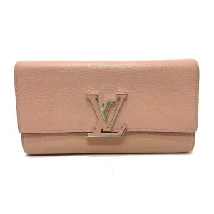Louis Vuitton Leather Long Wallet (Tri-Fold) (Pre-Owned)