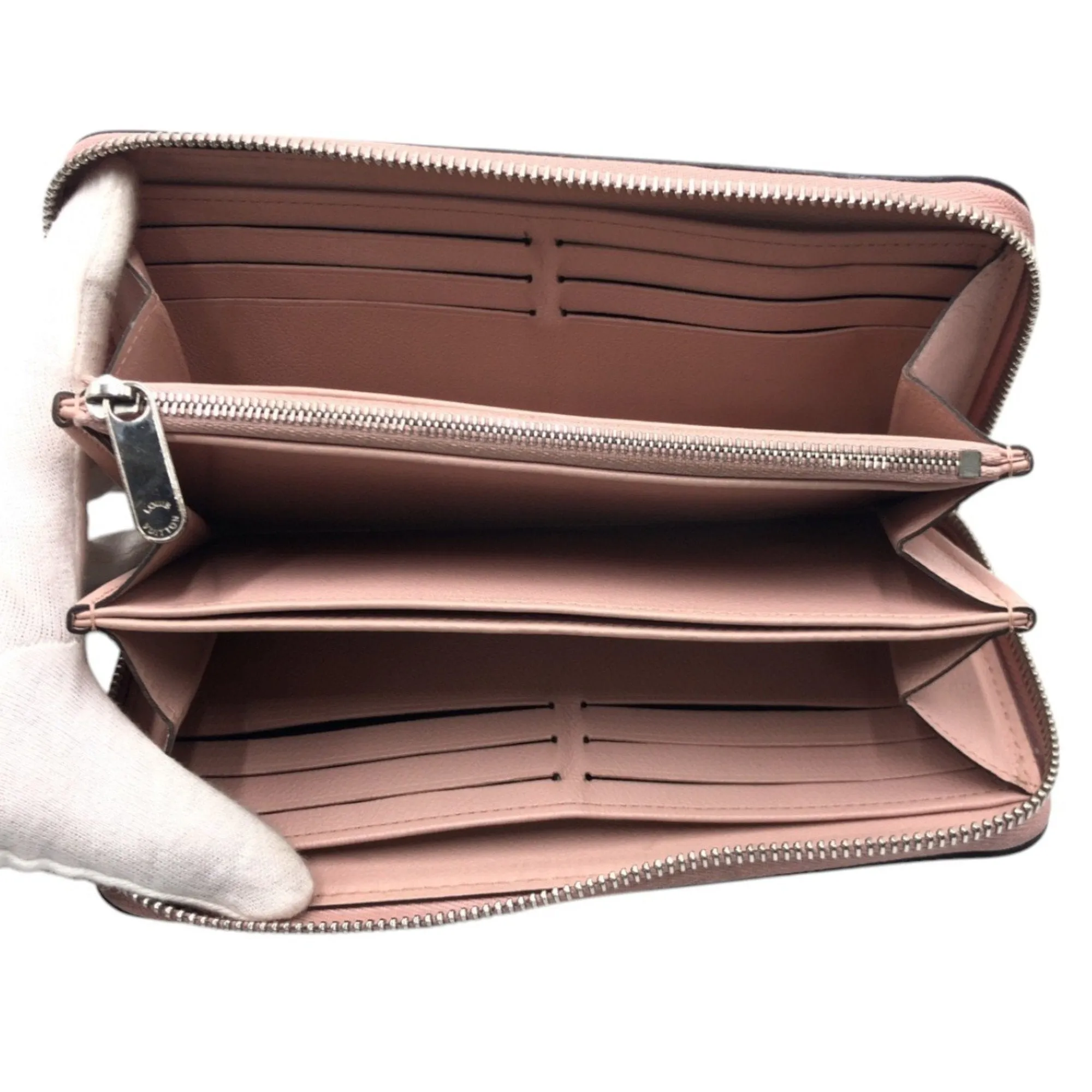 Louis Vuitton Magnolia pink Leather Long Wallet (Bi-Fold) (Pre-Owned)