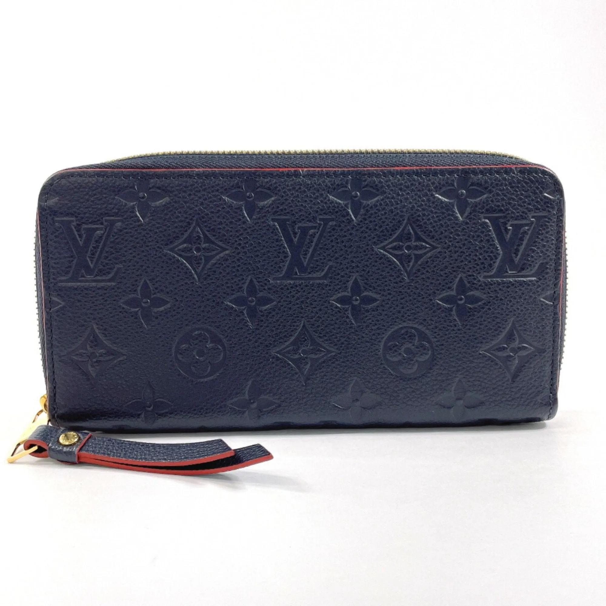 Louis Vuitton Monogram Empreinte Marine Rouge Navy Monogram Empreinte Long Wallet (Bi-Fold) (Pre-Owned)