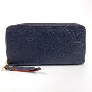 Louis Vuitton Monogram Empreinte Marine Rouge Navy Monogram Empreinte Long Wallet (Bi-Fold) (Pre-Owned)