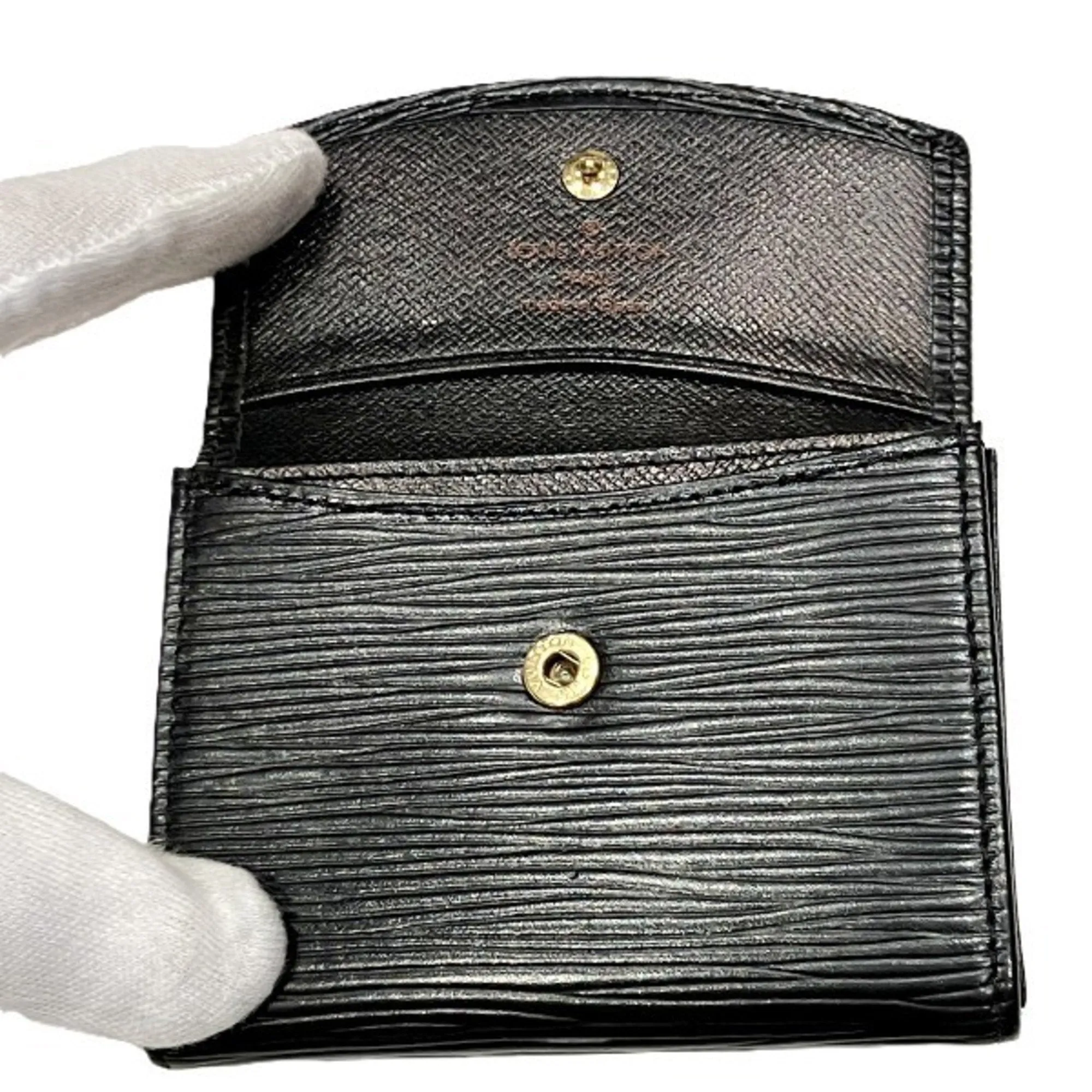 Louis Vuitton Noir Epi Leather Coin Purse/Coin Case (Pre-Owned)