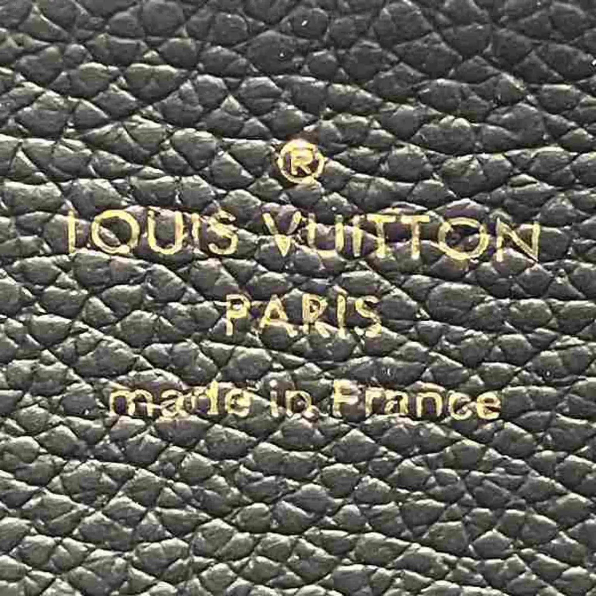 Louis Vuitton Noir Leather Long Wallet (Bi-Fold) (Pre-Owned)