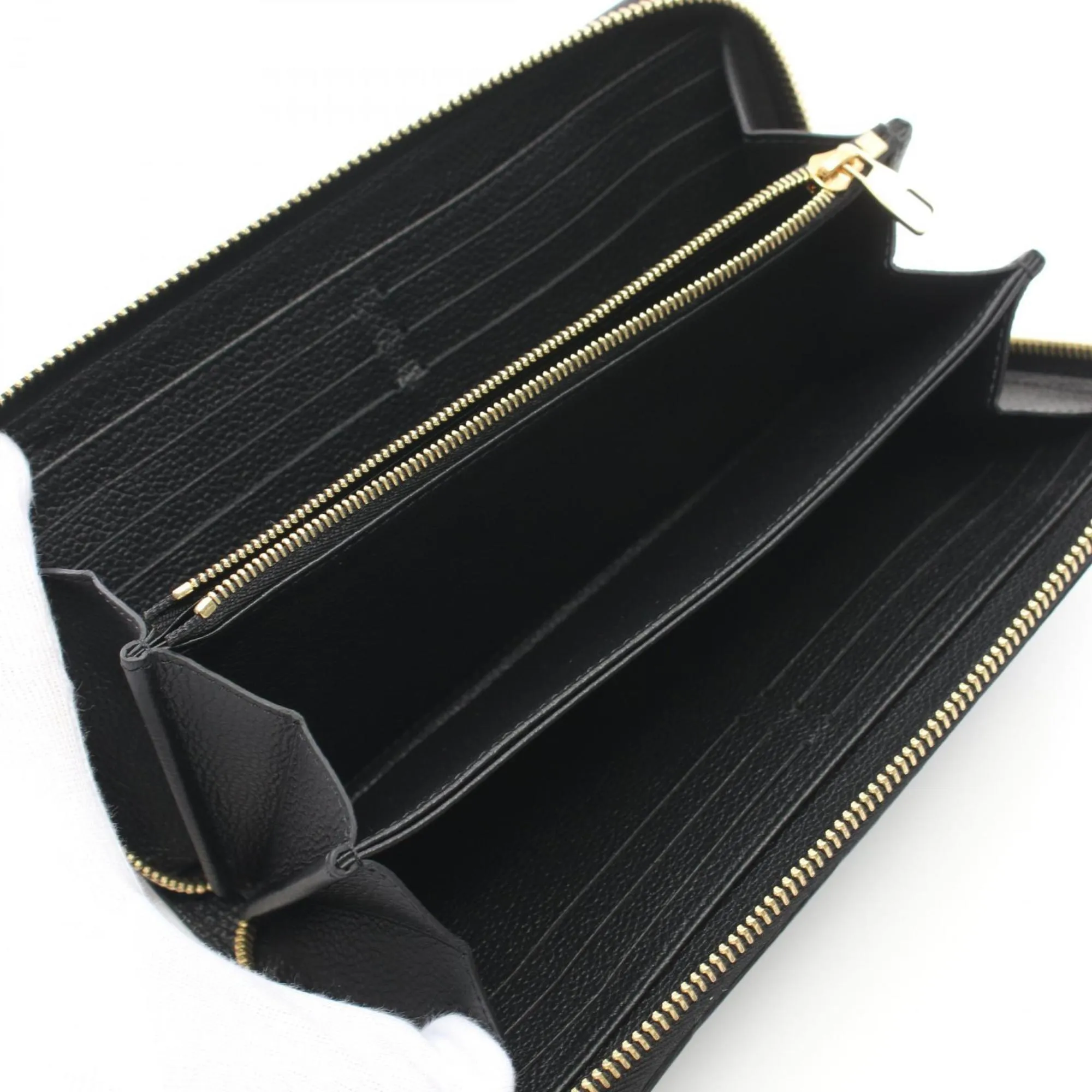 Louis Vuitton Noir Monogram Empreinte Long Bill Wallet (Bi-Fold) (Pre-Owned)