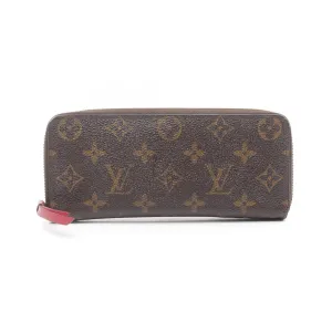 Louis Vuitton pink Coated Canvas Pvc Monogram Leather Long Wallet (Bi-Fold) (Pre-Owned)