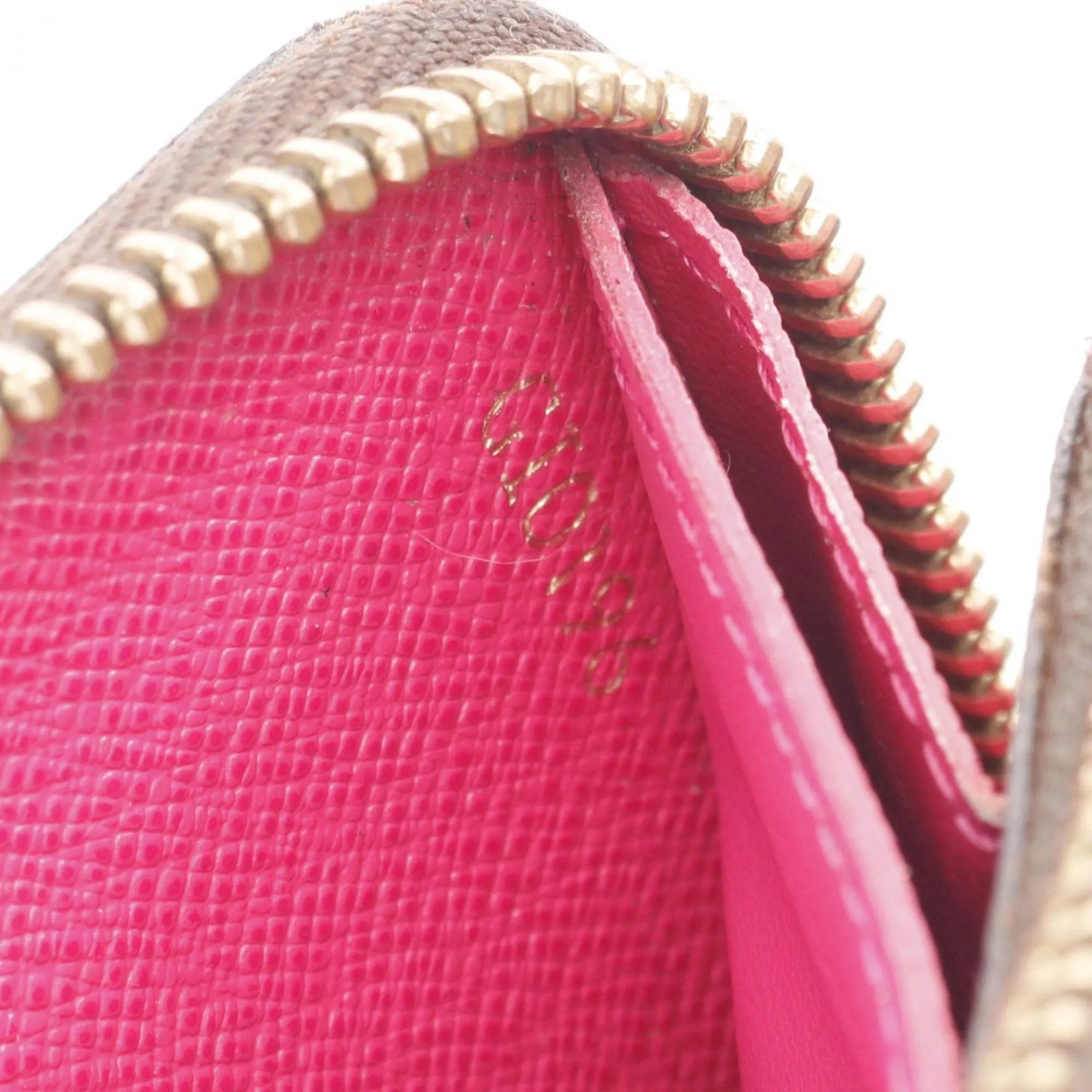 Louis Vuitton pink Coated Canvas Pvc Monogram Leather Long Wallet (Bi-Fold) (Pre-Owned)