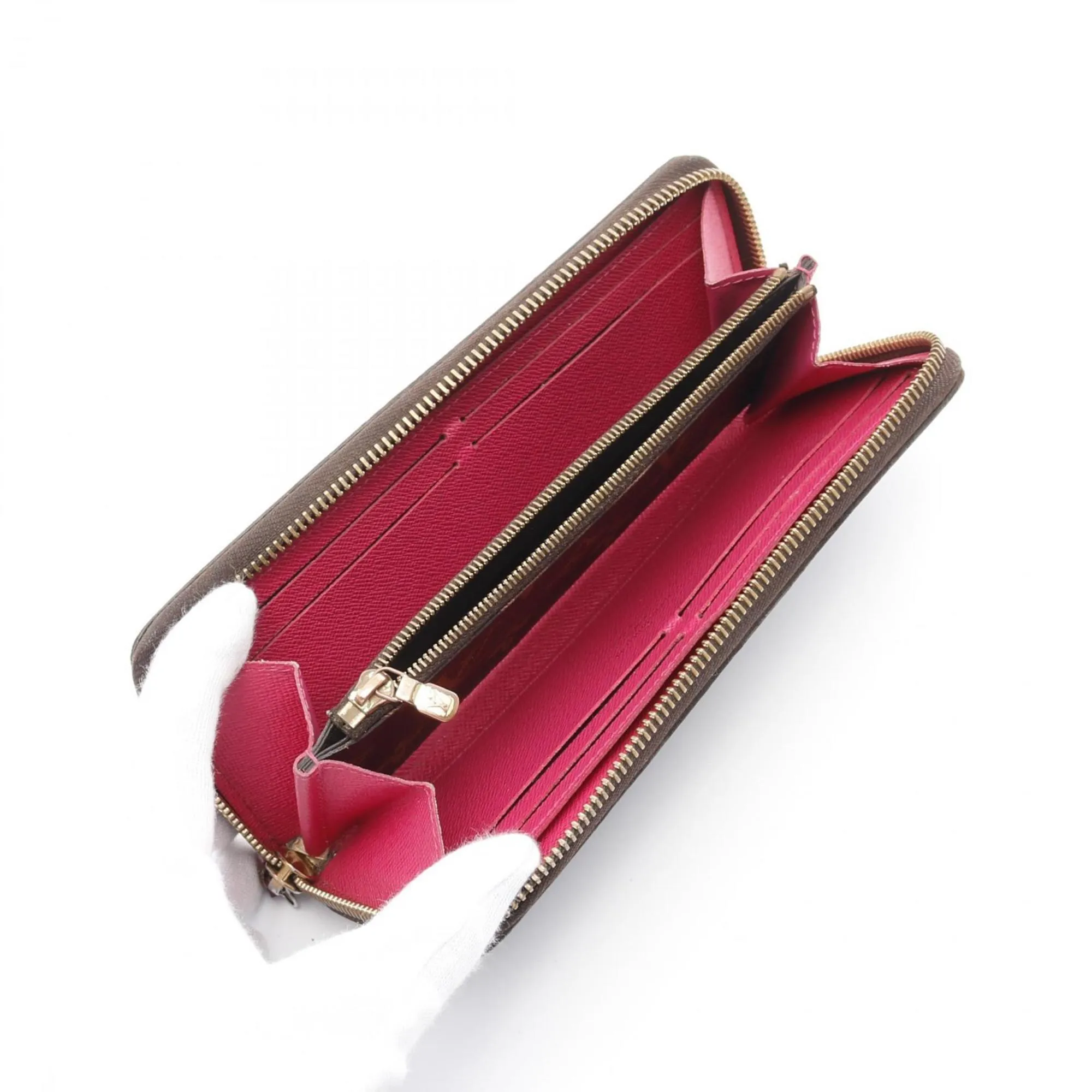 Louis Vuitton pink Coated Canvas Pvc Monogram Leather Long Wallet (Bi-Fold) (Pre-Owned)