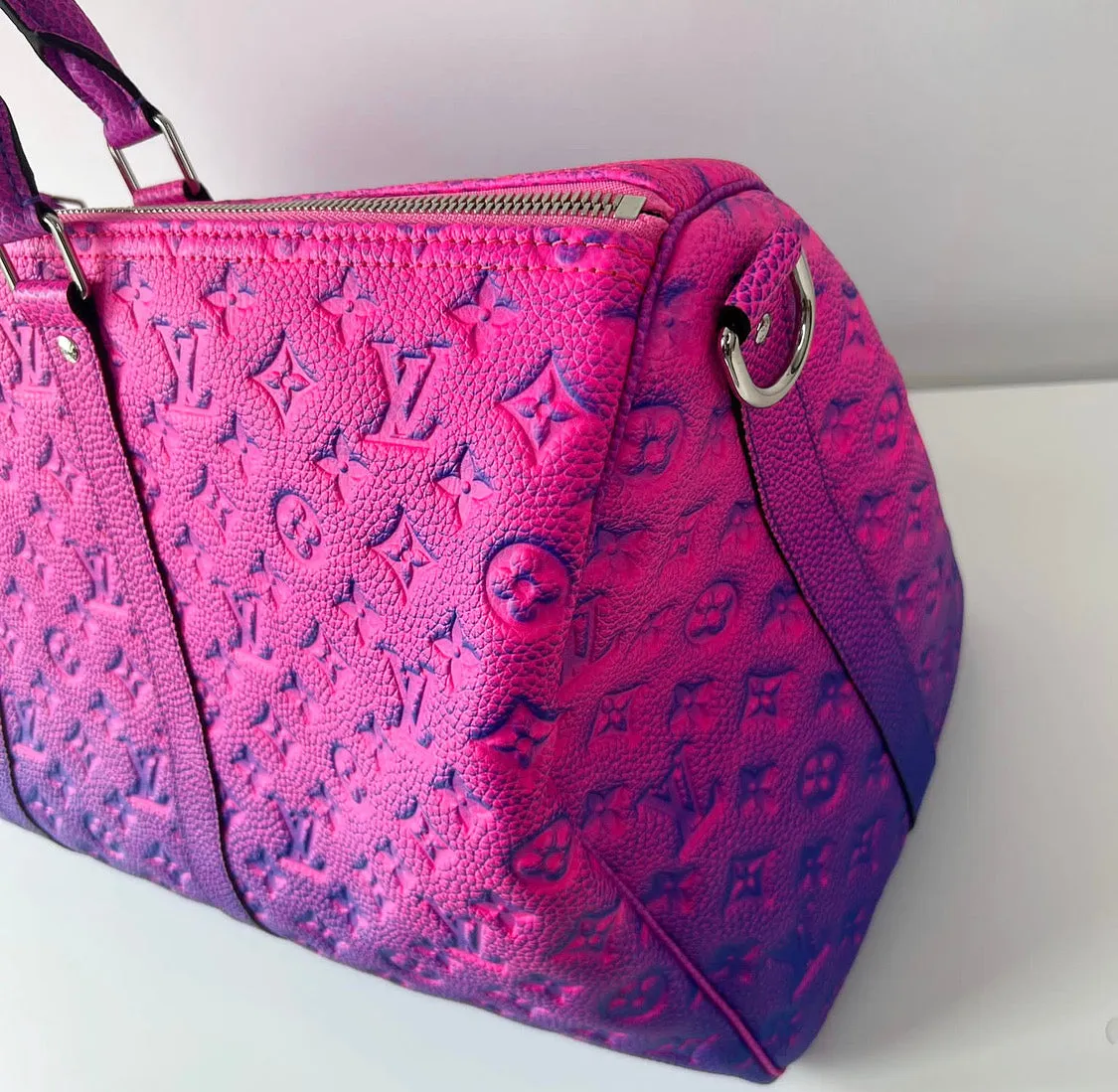 Louis Vuitton Pink Fluorescent Keepall 50