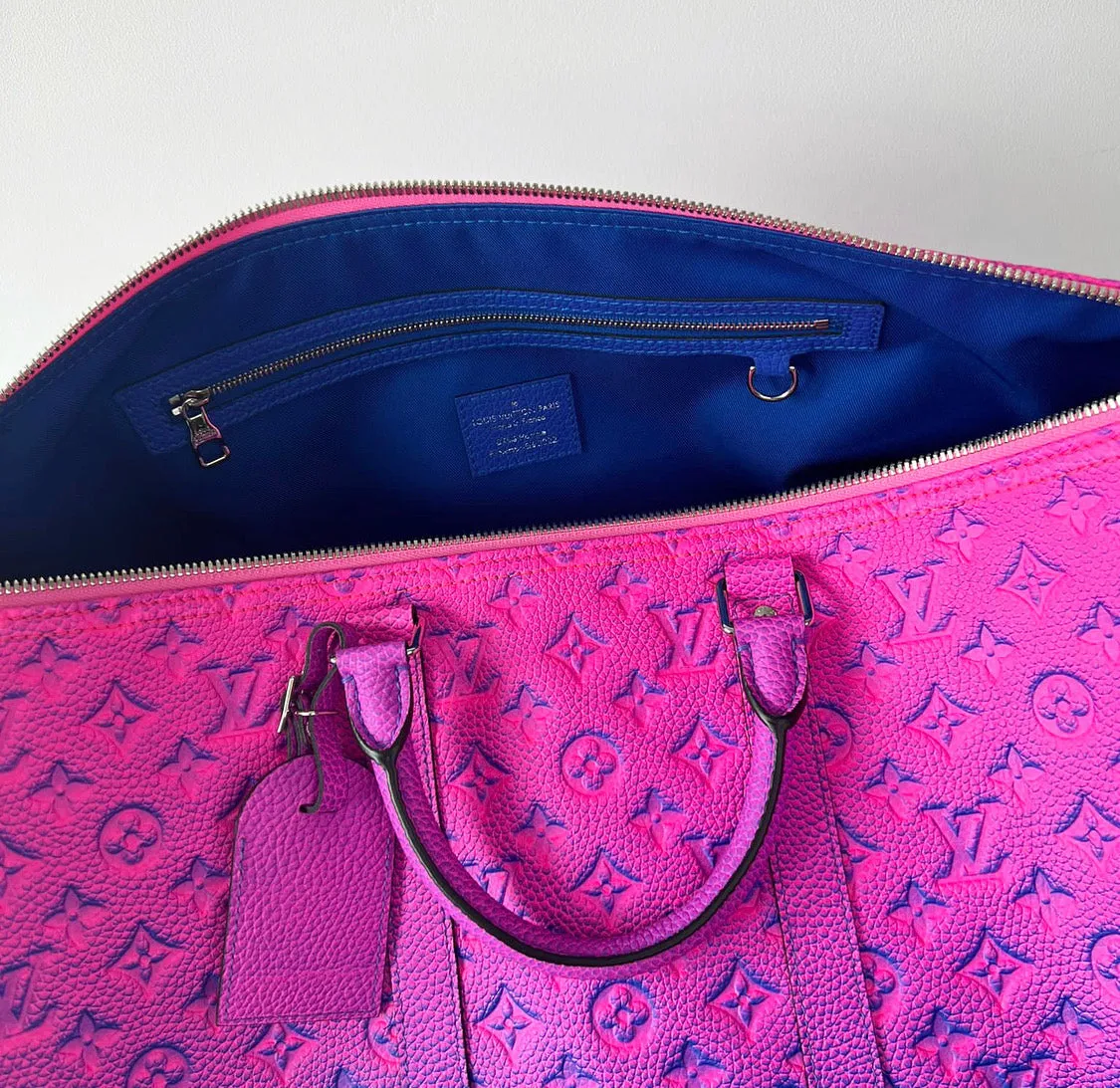 Louis Vuitton Pink Fluorescent Keepall 50
