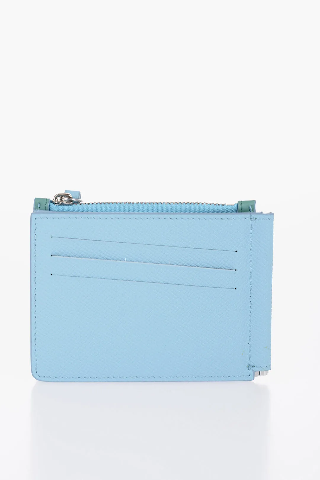 Maison Margiela Mm11 Grained Leather Wallet With Metallic Clip