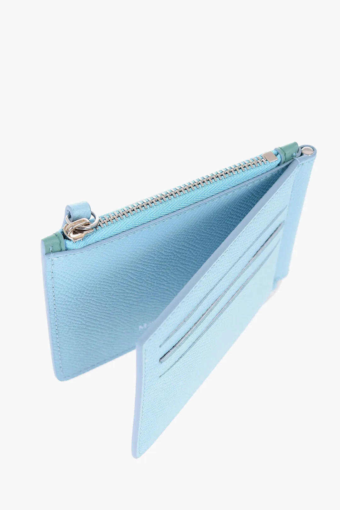 Maison Margiela Mm11 Grained Leather Wallet With Metallic Clip