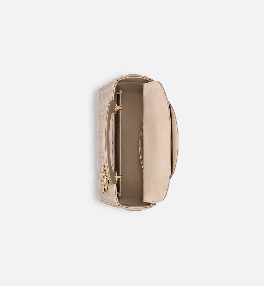 Medium Lady Dior Bag Desert Taupe Cannage Lambskin