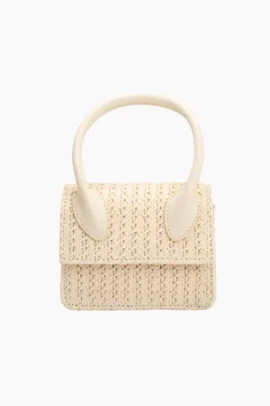 Melie Bianco Tyla Straw Top Handle Bag