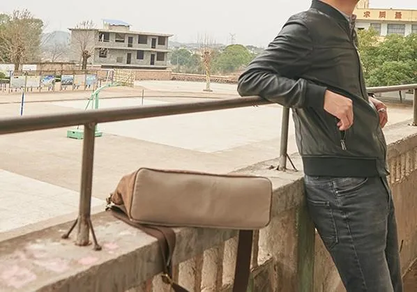 Mens Canvas Gray Cool Courier bag Messenger Bag Canvas Side Bag for Men