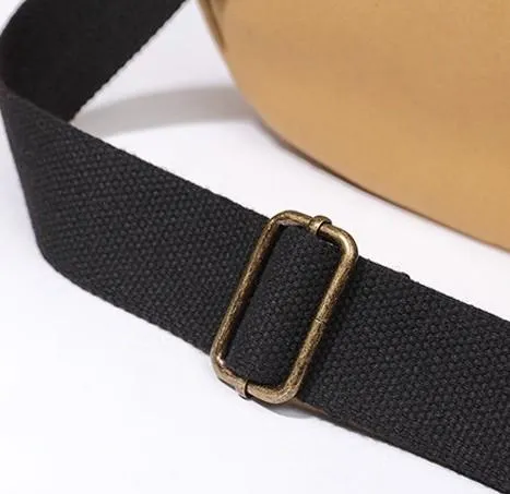 Mens Canvas Leather Saddle Side Bag Messenger Bag Canvas Shoulder Bag for Men