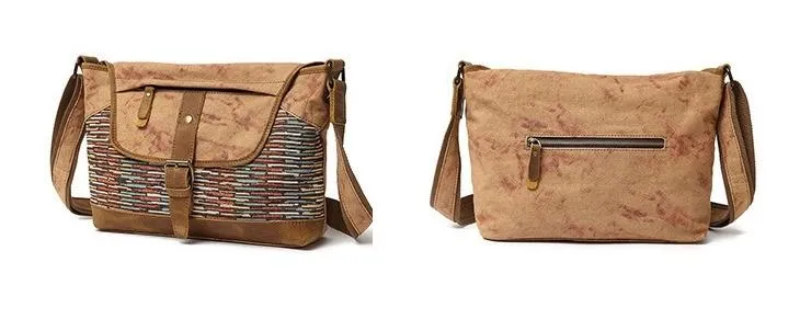 Mens Canvas Rustic Side Bag Messenger Bag Camera Courier Bag Shoulder Bag for Men