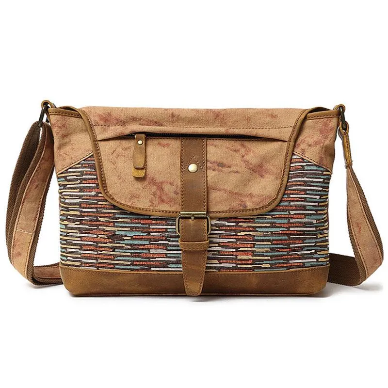 Mens Canvas Rustic Side Bag Messenger Bag Camera Courier Bag Shoulder Bag for Men