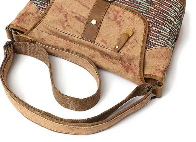Mens Canvas Rustic Side Bag Messenger Bag Camera Courier Bag Shoulder Bag for Men