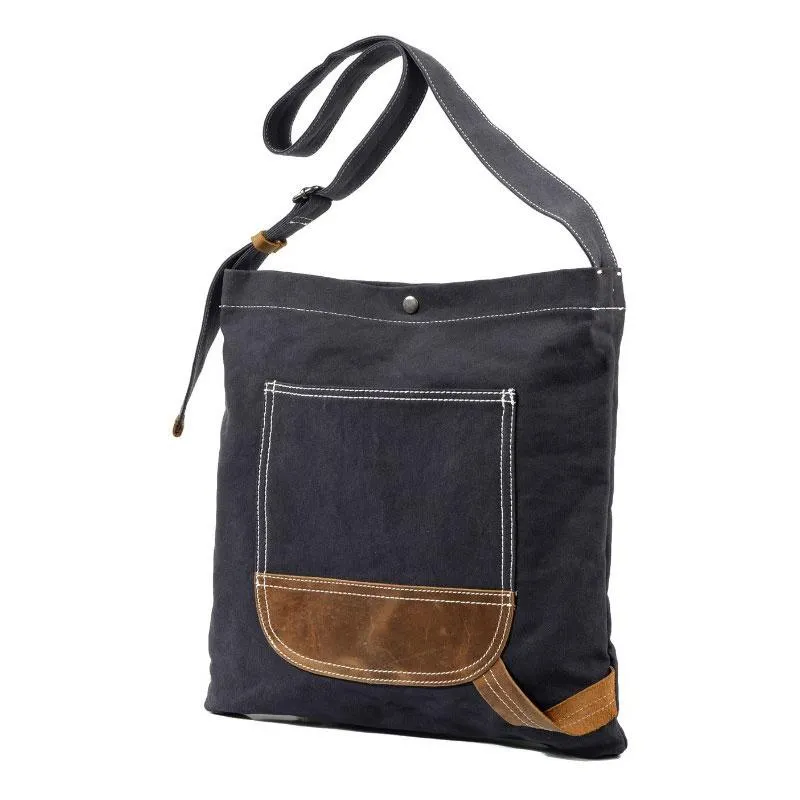 Mens Canvas Side Bag Messenger Bag Canvas Courier Bag Shoulder Bag for Men
