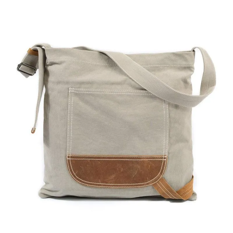 Mens Canvas Side Bag Messenger Bag Canvas Courier Bag Shoulder Bag for Men