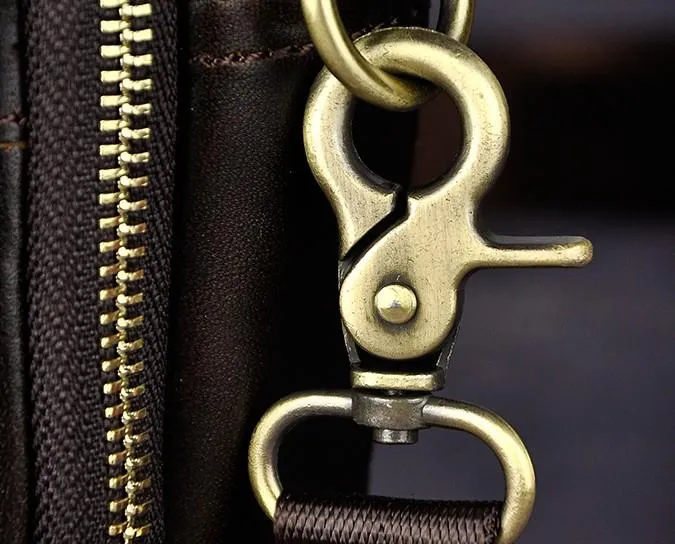 Mens Leather Small Belt Pouch Side Bag Holster Belt Case Waist Pouch for Men