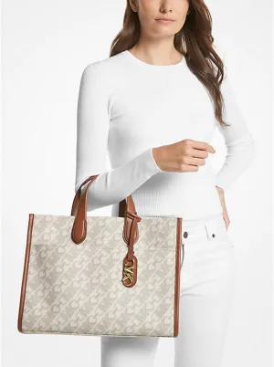 MICHAEL KORS Gigi Large Empire Signature Logo Tote Bag