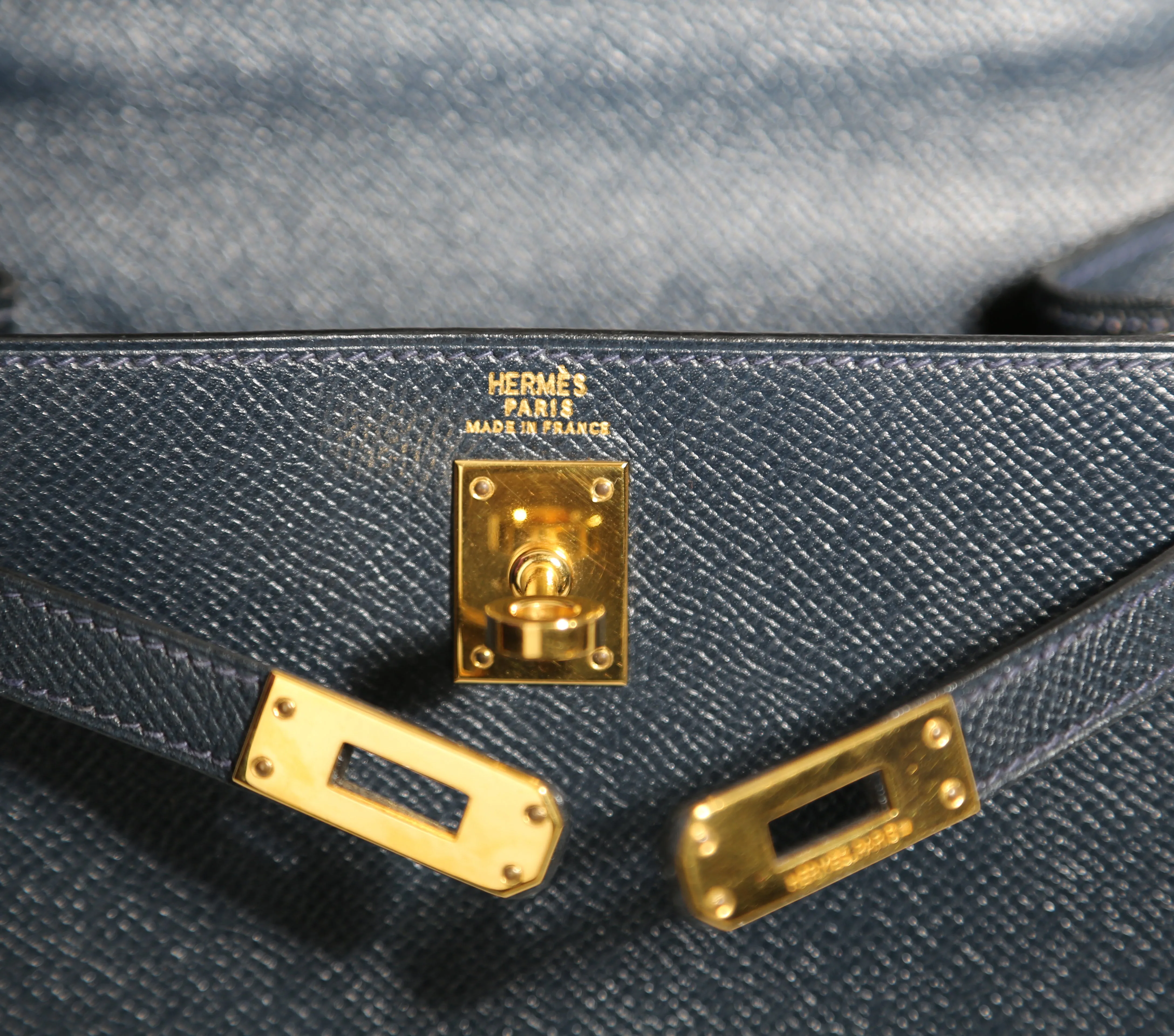 Mini Kelly 20 Box Navy GHW