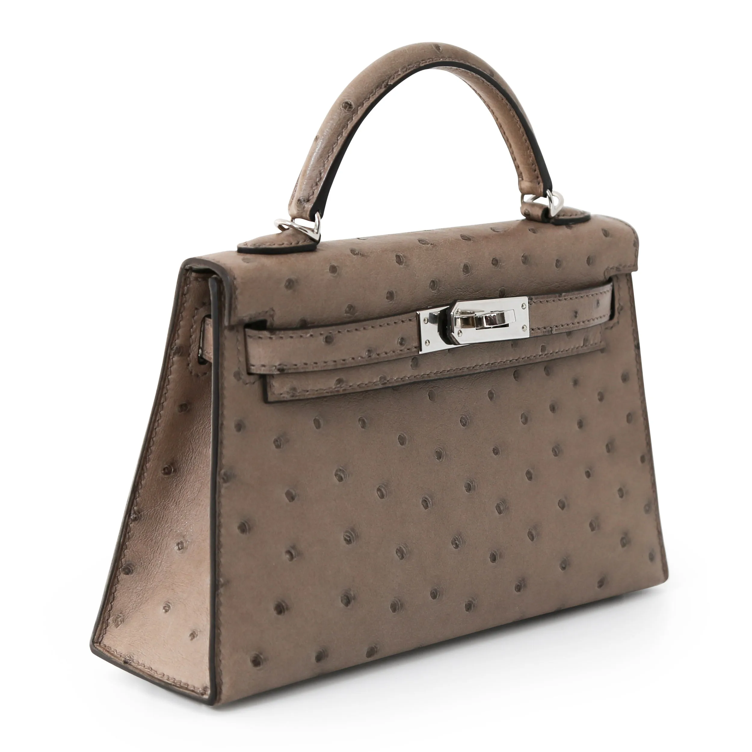 Mini Kelly Ostrich Mousse 20 PHW