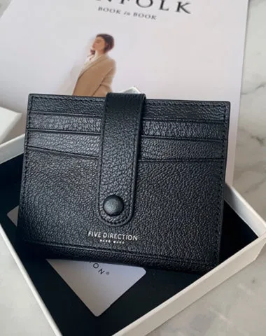 Minimalist Women Coffee SheepSkin Slim Card Holder Card Wallets Slim Card Holders Credit Card Holder For Women